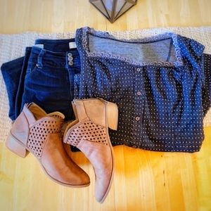 Zaftique 3X Black Polkadot Short Sleeved Blouse